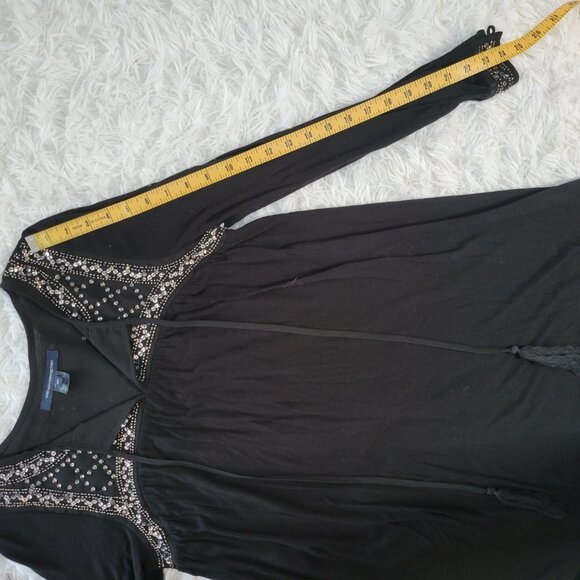 French Collection Black Sequins Tunic Top - Size XS - Picture 7 of 11